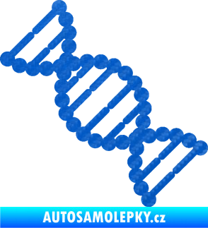 Samolepka Vzorec DNA levá 3D karbon modrý