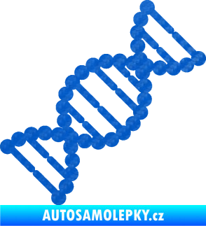 Samolepka Vzorec DNA pravá 3D karbon modrý