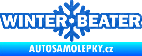 Samolepka Winter beater 3D karbon modrý