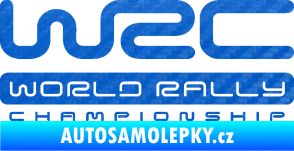Samolepka WRC -  World Rally Championship 3D karbon modrý