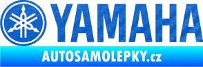 Samolepka Yamaha 001 3D karbon modrý