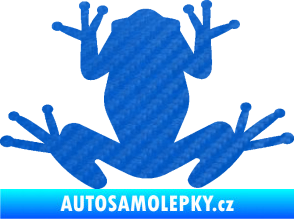 Samolepka Žába 003 3D karbon modrý