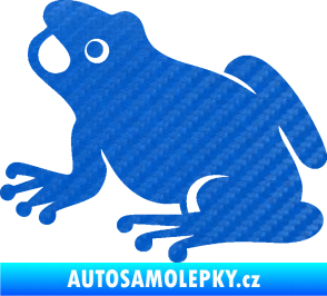 Samolepka Žába 007 levá 3D karbon modrý