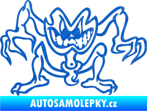 Samolepka Žabák levá 3D karbon modrý