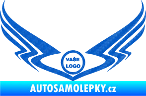 Samolepka Znak Tetování 003 3D karbon modrý