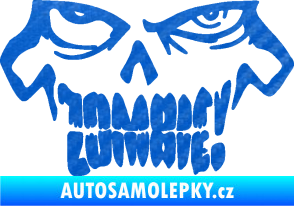 Samolepka Zombie 003 3D karbon modrý