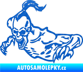 Samolepka Zombík levá 3D karbon modrý