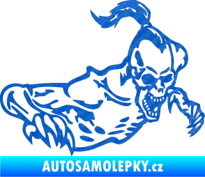 Samolepka Zombík pravá 3D karbon modrý