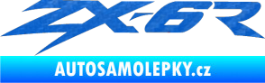Samolepka ZX 6R 3D karbon modrý