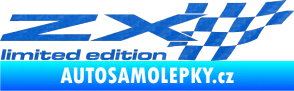 Samolepka ZX limited edition pravá 3D karbon modrý