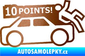 Samolepka 10 points  měděná metalíza