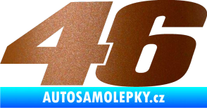 Samolepka 46 Valentino Rossi jednobarevná měděná metalíza
