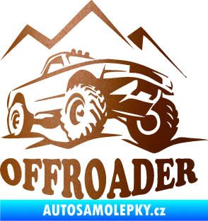 Samolepka 4x4 Offroader pravá měděná metalíza