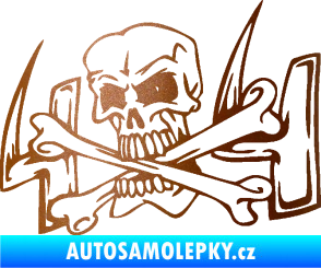 Samolepka 4x4 varianta 022 měděná metalíza