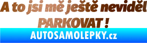 Samolepka A to jsi mě ještě neviděl PARKOVAT! měděná metalíza