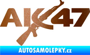 Samolepka AK 47 měděná metalíza