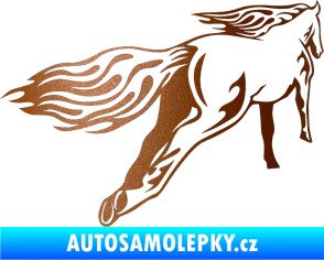 Samolepka Animal flames 009 pravá kůň měděná metalíza
