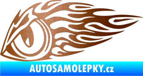 Samolepka Animal flames 016 levá zvířecí oko měděná metalíza