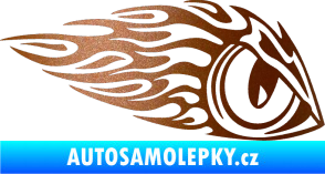 Samolepka Animal flames 016 pravá zvířecí oko měděná metalíza