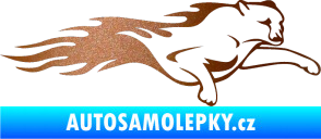 Samolepka Animal flames 018 pravá panter měděná metalíza