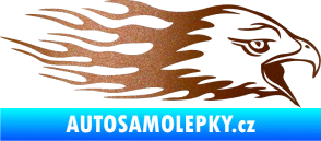 Samolepka Animal flames 023 pravá orel měděná metalíza