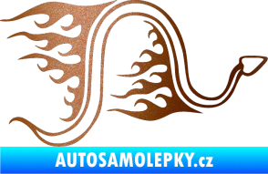 Samolepka Animal flames 040 pravá had měděná metalíza