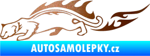 Samolepka Animal flames 056 levá puma měděná metalíza