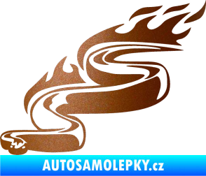 Samolepka Animal flames 064 levá had měděná metalíza