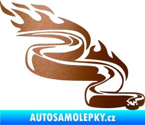 Samolepka Animal flames 064 pravá had měděná metalíza