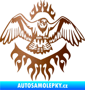Samolepka Animal flames 068 pravá orel měděná metalíza