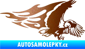 Samolepka Animal flames 081 pravá orel měděná metalíza