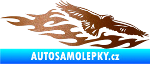 Samolepka Animal flames 097 pravá orel měděná metalíza