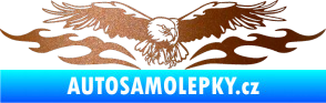 Samolepka Animal flames 100 pravá orel měděná metalíza