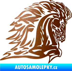 Samolepka Animal flames 101 pravá kůň měděná metalíza