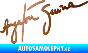 Samolepka Podpis Ayrton Senna měděná metalíza