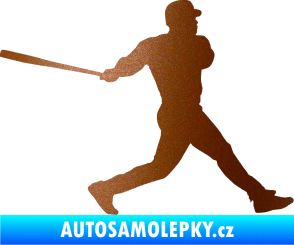Samolepka Baseball 002 pravá měděná metalíza