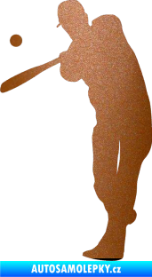 Samolepka Baseball 012 levá měděná metalíza