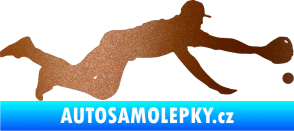 Samolepka Baseball 015 pravá měděná metalíza