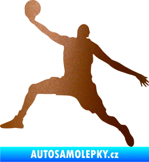Samolepka Basketbal 002 levá měděná metalíza
