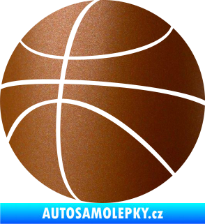 Samolepka Basketbalový míč 001 měděná metalíza