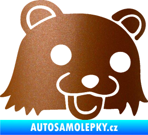 Samolepka Bear pravá měděná metalíza