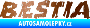 Samolepka Bestia měděná metalíza