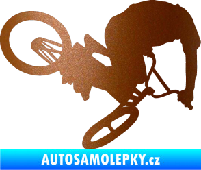 Samolepka Biker 001 pravá měděná metalíza