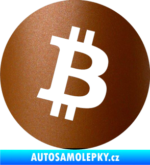 Samolepka Bitcoin 001 měděná metalíza