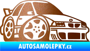 Samolepka BMW e30 karikatura pravá měděná metalíza