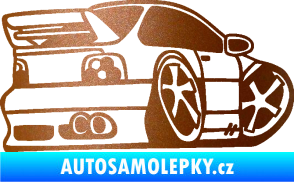 Samolepka BMW e46 karikatura pravá měděná metalíza