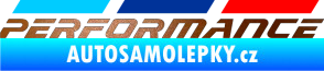 Samolepka BMW M Performance nad sebou měděná metalíza