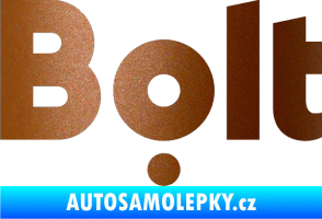 Samolepka Bolt - taxi měděná metalíza