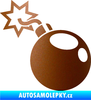 Samolepka Bomba 001 levá měděná metalíza