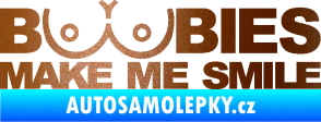 Samolepka Boobies 002  měděná metalíza